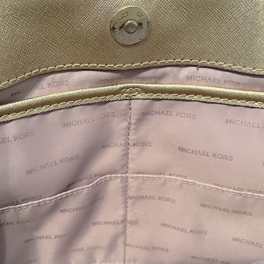 Michael Kors Signature Savannah Satchel Gold/Vanilla